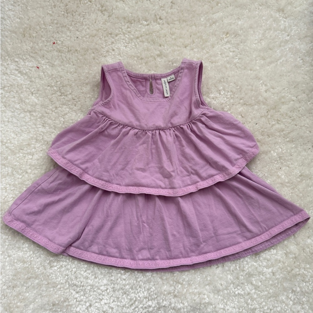 Janie and Jack Lavender Sleeveless Layered Kids Top